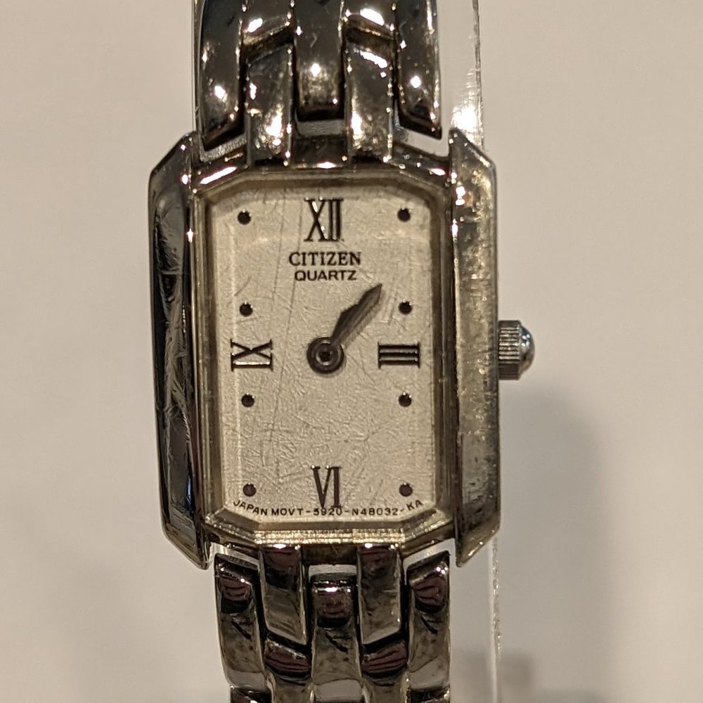 Citizens Quartz Silver Tone Rectangular Lasies Wa… - image 1